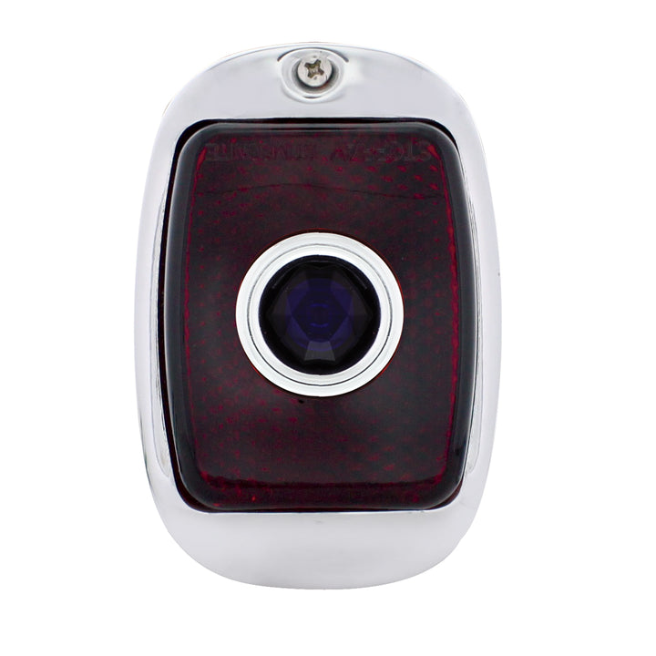 Tail Light Assembly With Stainless Steel Housing &amp; Blue Dot For 1940-53 Chevy &amp; GMC Truck - R/H - View 2