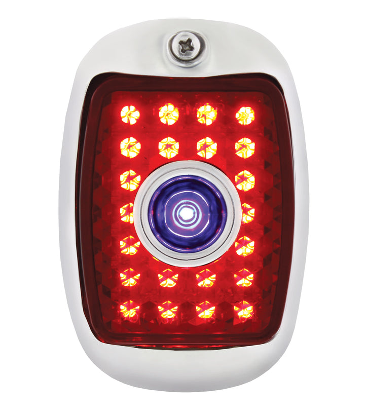 23 LED Tail Light Assembly With Black Housing &amp; Blue Dot For 1940-53 Chevy &amp; GMC Truck - R/H - View 1