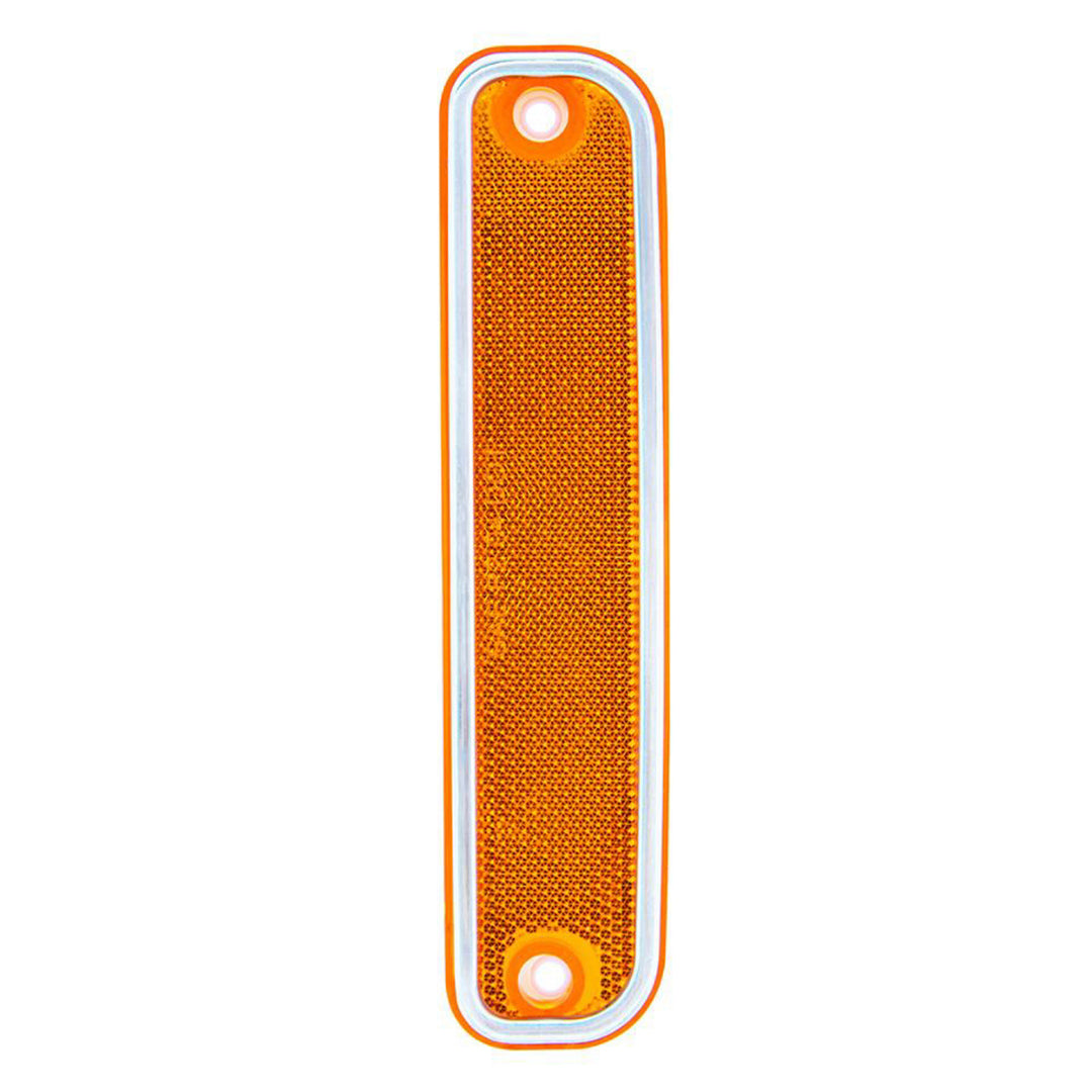 Side Marker Light With Stainless Steel Trim For 1973-80 Chevy Truck, Amber Lens - View 1