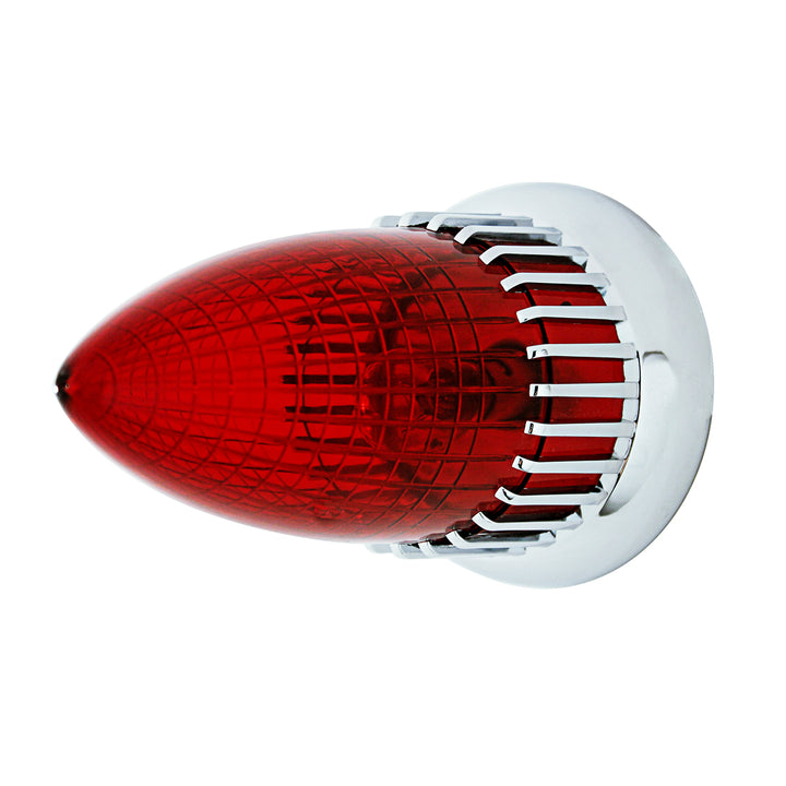 1959 Cadillac Style Tail Light With Flush Mount Bezel, Red Lens - View 1
