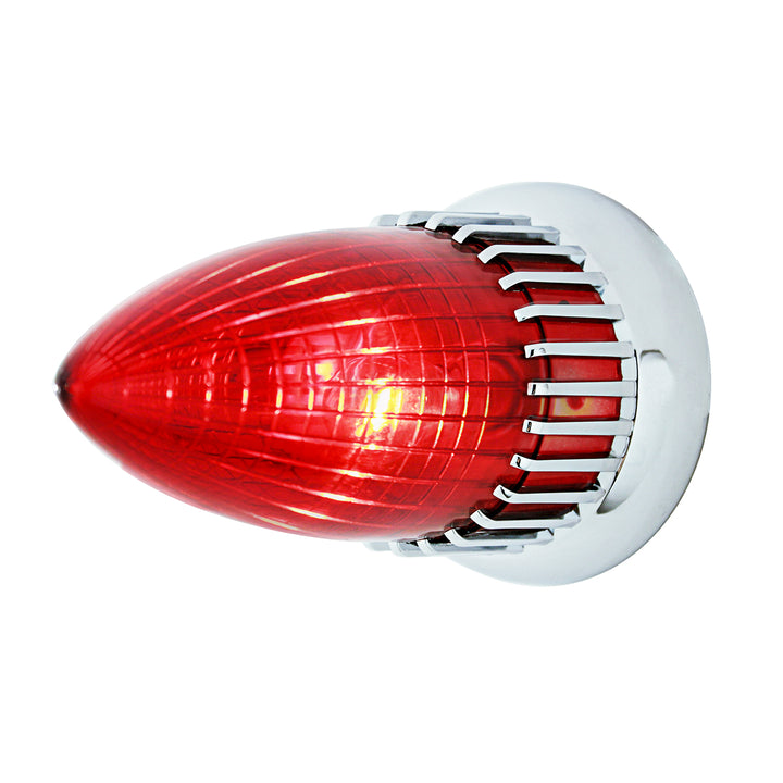 1959 Cadillac Style Tail Light With Flush Mount Bezel, Red Lens - View 2