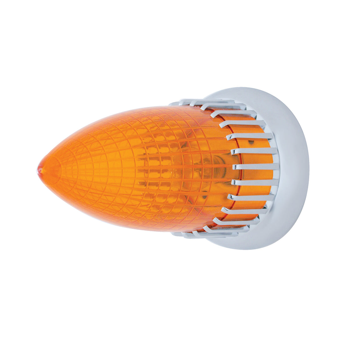 1959 Cadillac Style Tail Light With Flush Mount Bezel, Amber Lens - View 1