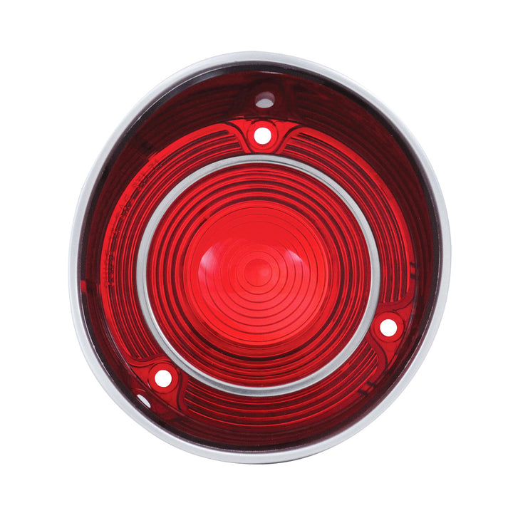 Tail Light Lens With Stainless Steel Trim For 1971 Chevy Malibu/Chevelle "SS" - R/H - View 1