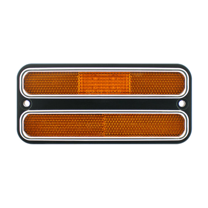 18 LED Side Marker Light With Stainless Steel Trim For 1968-1972 Chevrolet &amp; GMC Truck, Amber Lens - View 2
