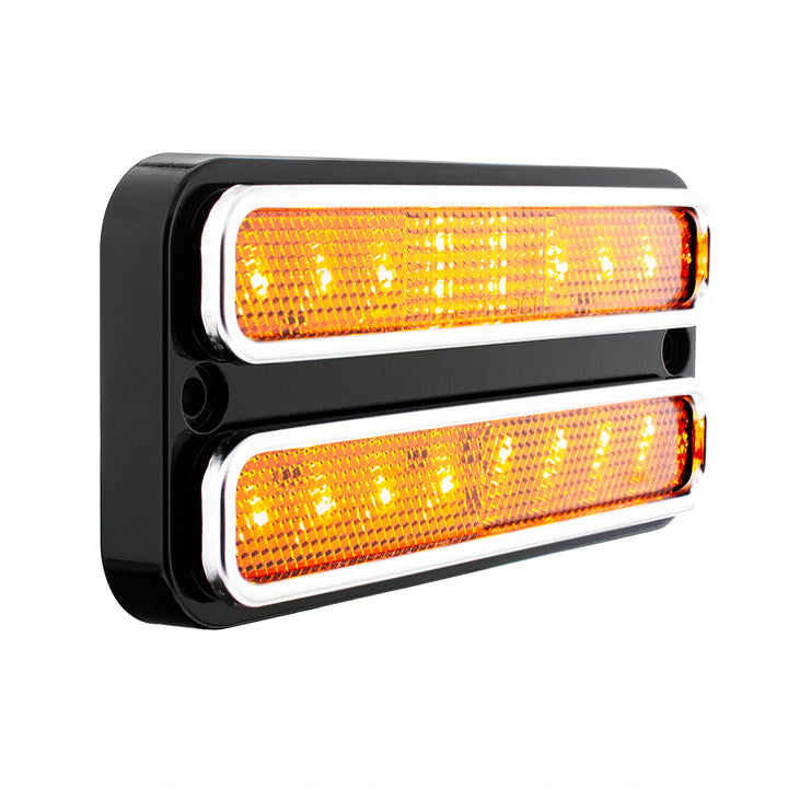 18 LED Side Marker Light With Stainless Steel Trim For 1968-1972 Chevrolet &amp; GMC Truck, Amber Lens - View 3