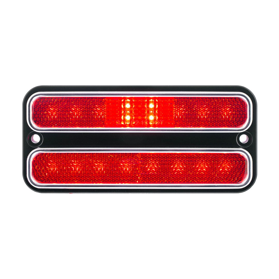 18 LED Side Marker Light With Stainless Steel Trim For 1968-1972 Chevrolet &amp; GMC Truck, Red Lens - View 1