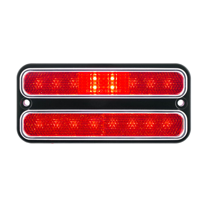 18 LED Side Marker Light With Stainless Steel Trim For 1968-1972 Chevrolet &amp; GMC Truck, Red Lens - View 1