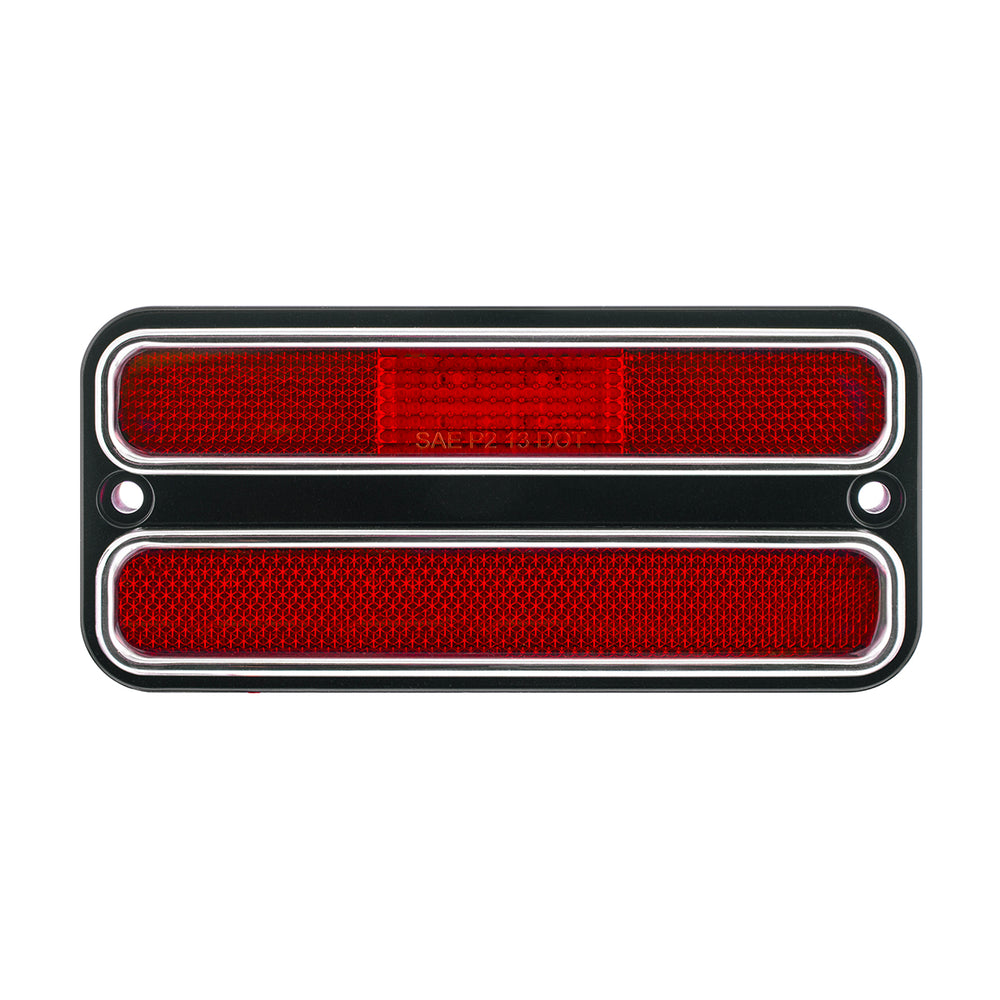 18 LED Side Marker Light With Stainless Steel Trim For 1968-1972 Chevrolet & GMC Truck, Red Lens - View 2