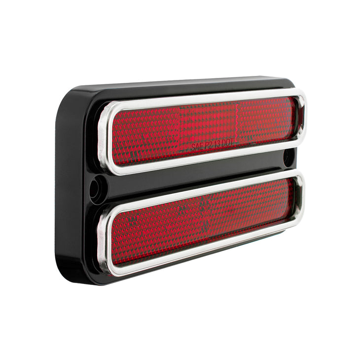 18 LED Side Marker Light With Stainless Steel Trim For 1968-1972 Chevrolet &amp; GMC Truck, Red Lens - View 4