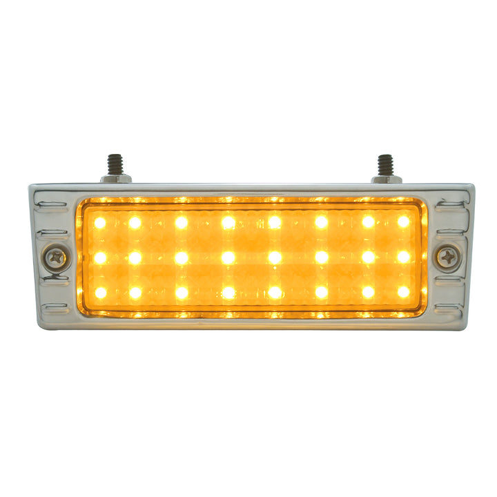 24 LED Parking Light Assembly With SS Bezel For 1947-53 Chevy Truck, Amber Lens - View 1