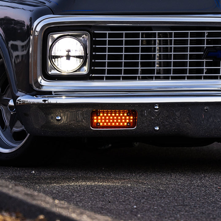 34 Amber LED Parking Light For 1971-1972 Chevrolet Truck, Amber Lens - View 4