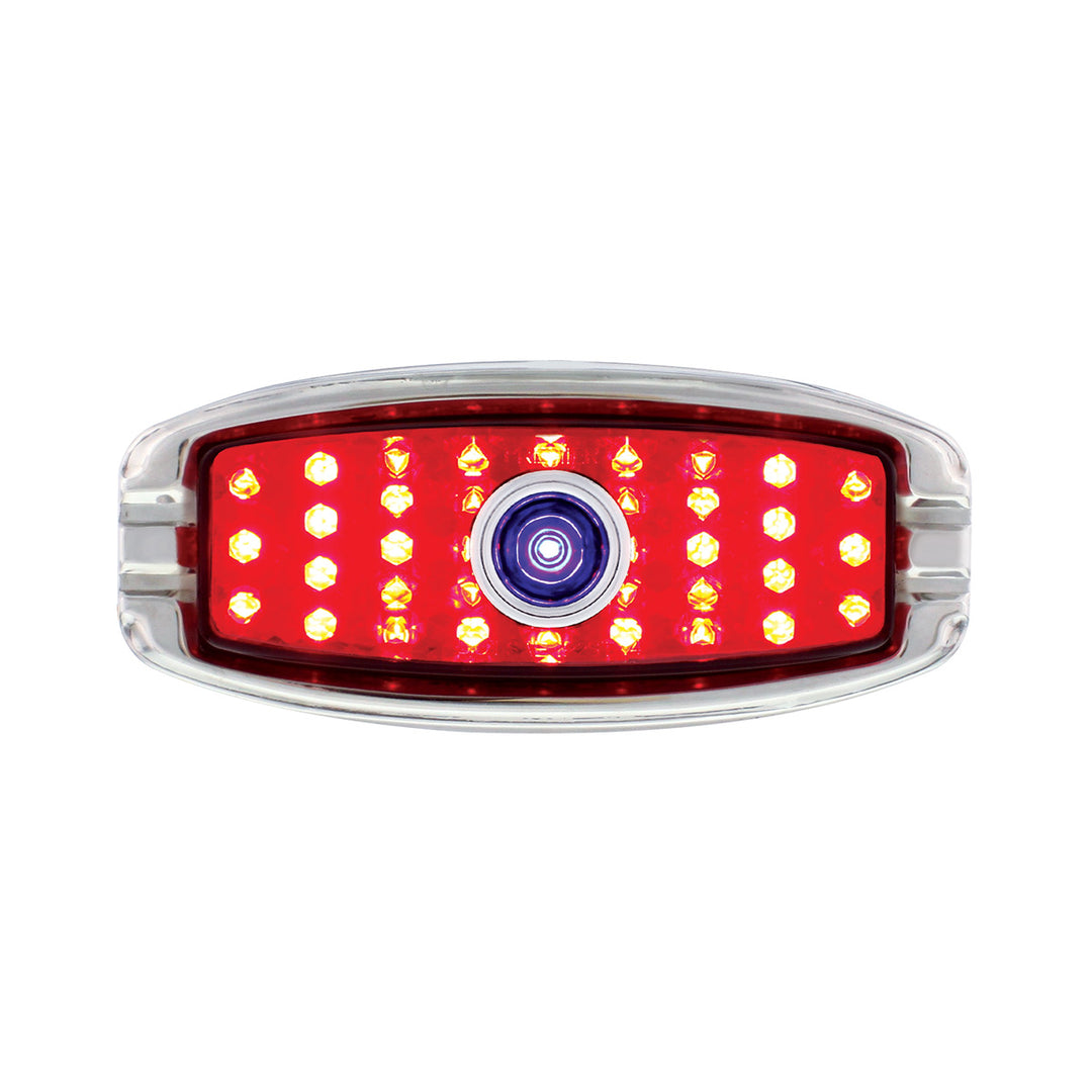 39 LED 1941-1948 Chevrolet Car Style Tail Light With Flush Mount Bezel, Red Lens With Blue Dot - View 1