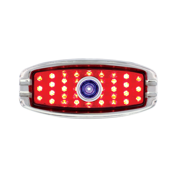 39 LED 1941-1948 Chevrolet Car Style Tail Light With Flush Mount Bezel, Red Lens With Blue Dot - View 1