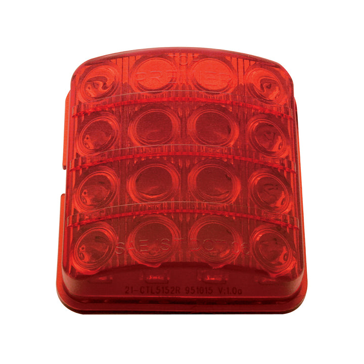 16 LED Tail Light For 1951-52 Chevy Passenger Car, Red Lens - View 1