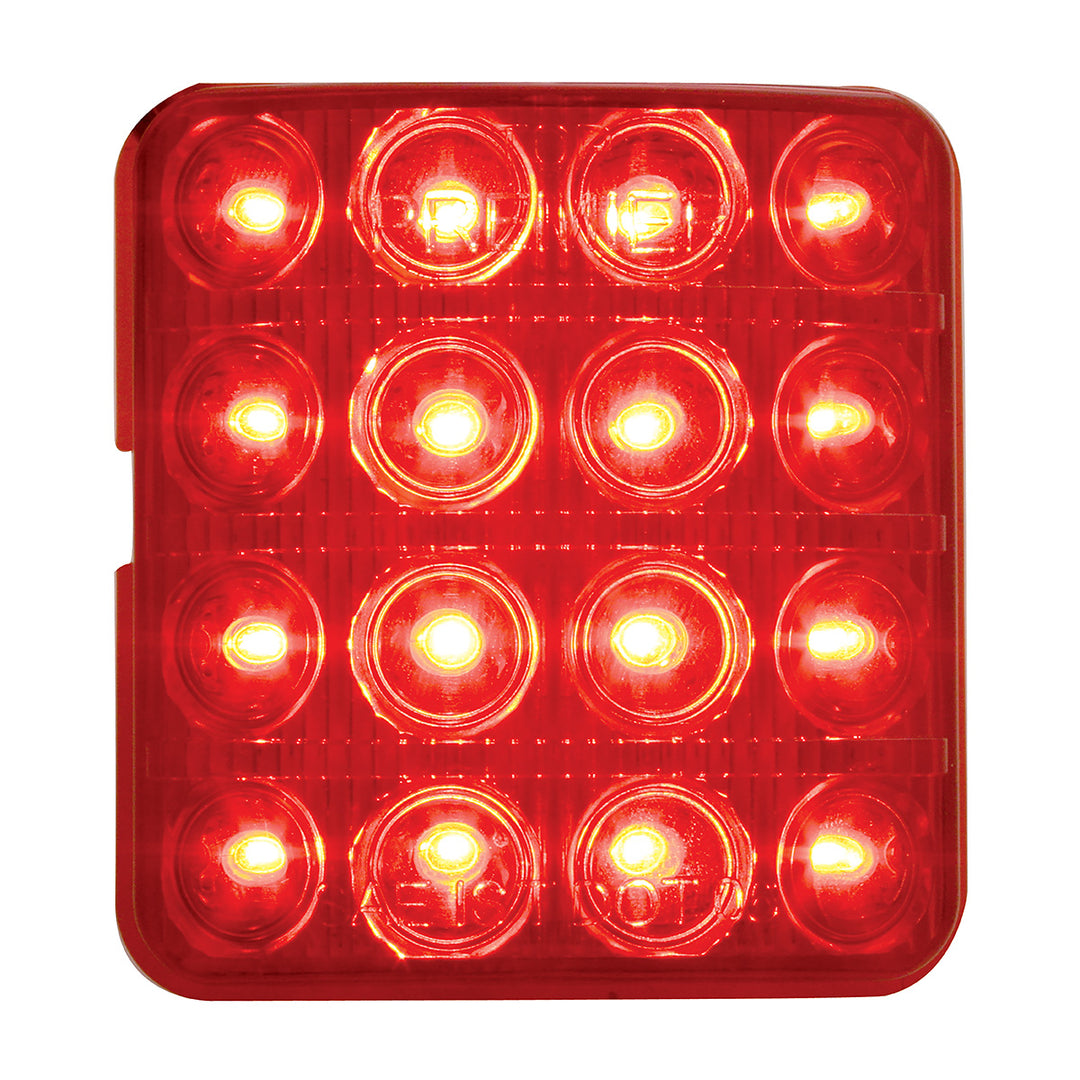 16 LED Tail Light For 1951-52 Chevy Passenger Car, Red Lens - View 2