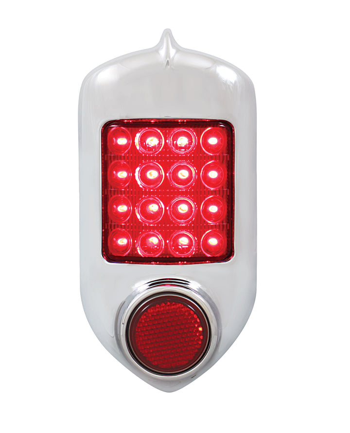 16 LED Tail Light Assembly With Chrome Housing For 1951-52 Chevy Passenger Car - View 1