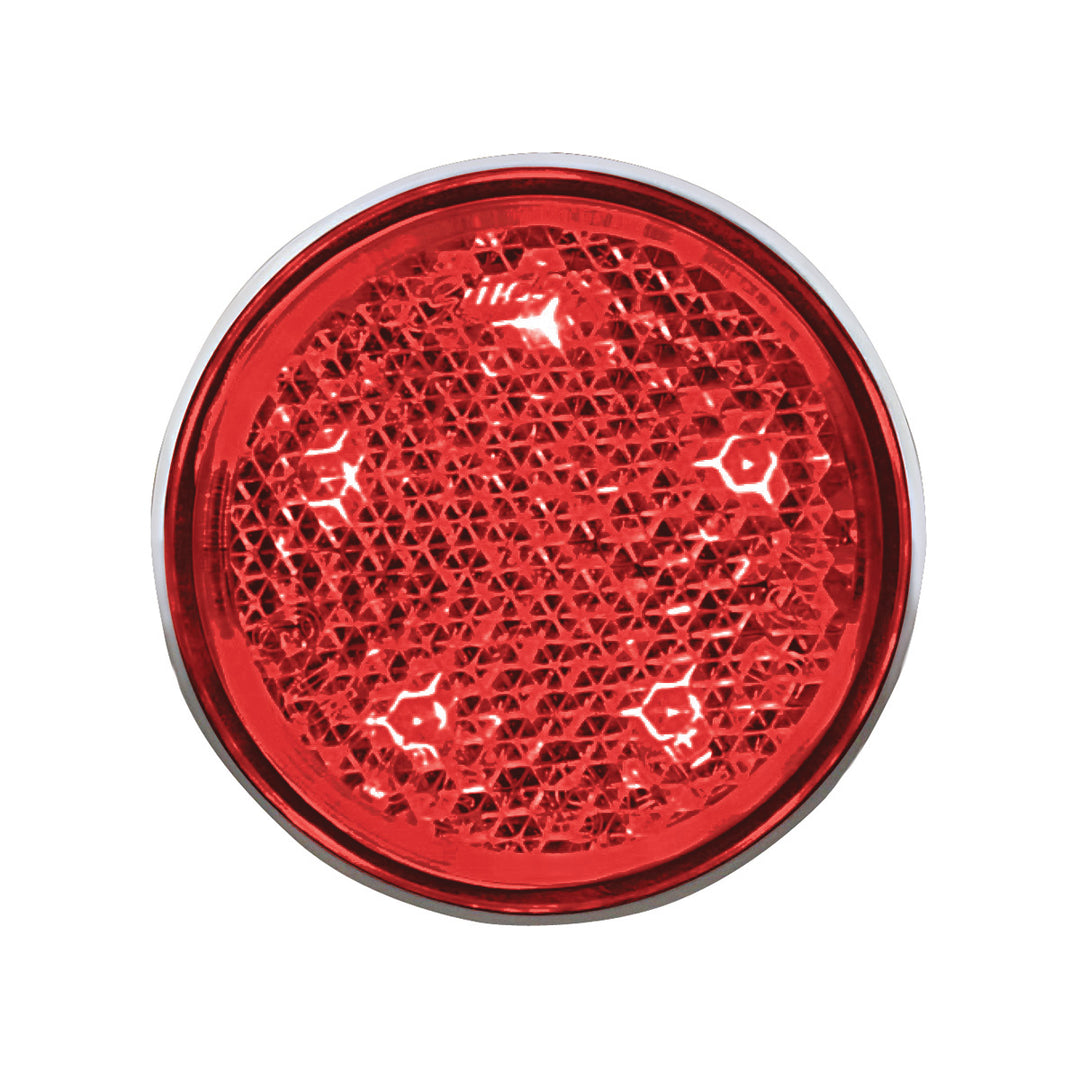 5 LED Tail Light Reflector For 1951-52 &amp; 1956 Chevy Passenger Car, Red LED/Red Lens - View 1