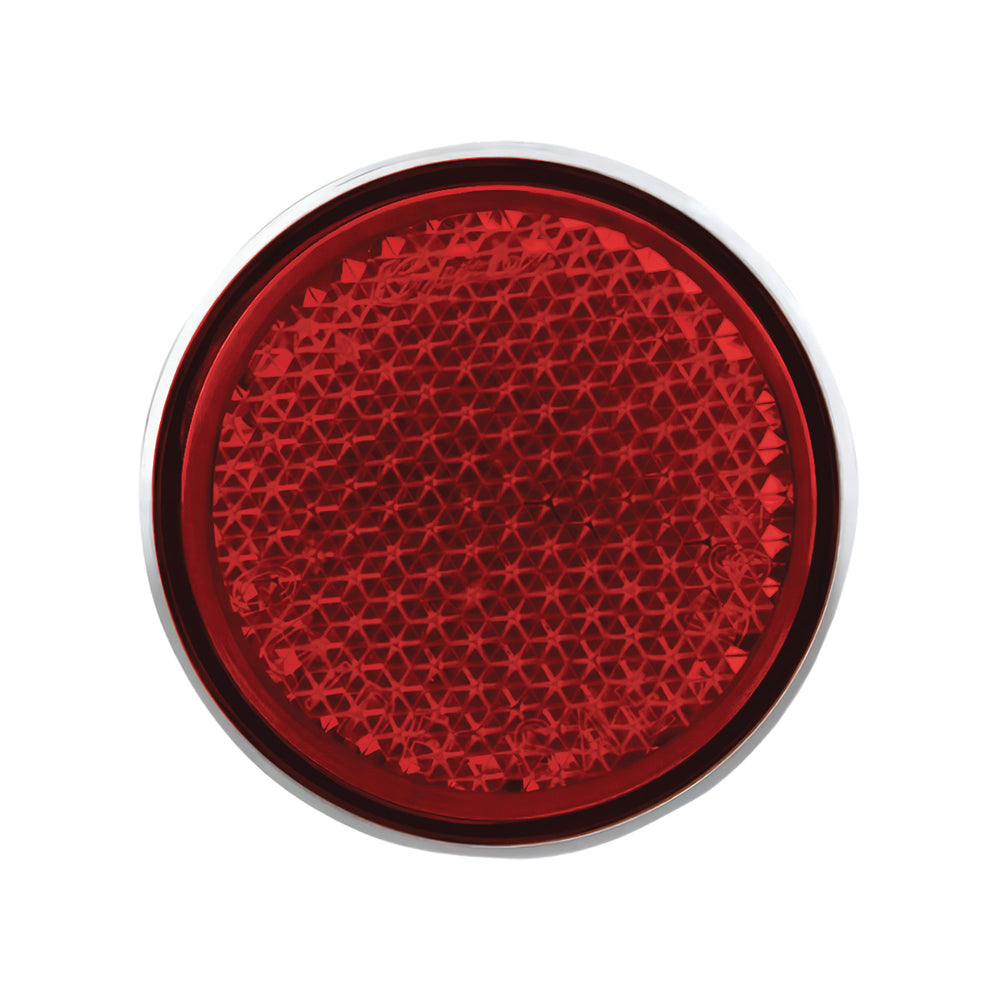 5 LED Tail Light Reflector For 1951-52 & 1956 Chevy Passenger Car, Red LED/Red Lens - View 2