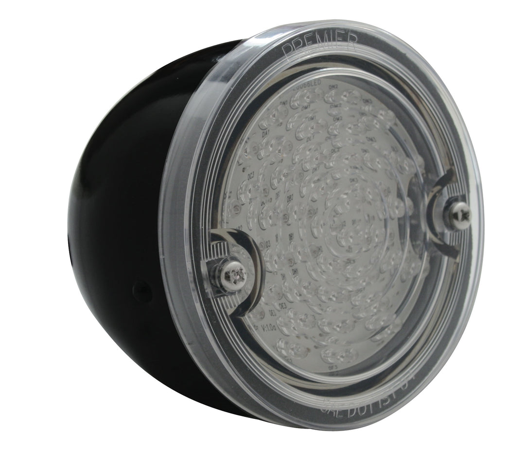 LED Tail Light Assembly With Black Housing For 1960-66 Chevy &amp; GMC Stepside Truck, Clear Lens - View 1