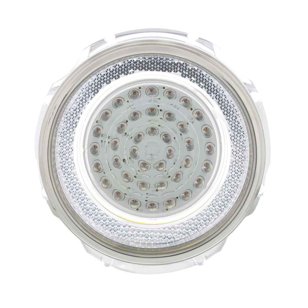 40 LED Tail Light With Stainless Steel Trim For 1965 Chevy Impala, Clear Lens - View 2