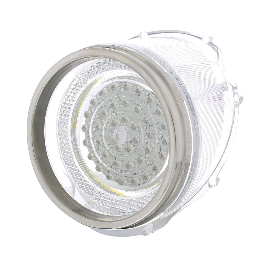 40 LED Tail Light With Stainless Steel Trim For 1965 Chevy Impala, Clear Lens - View 3