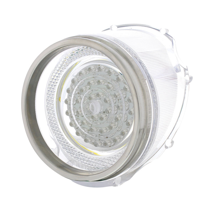 40 LED Tail Light With Stainless Steel Trim For 1965 Chevy Impala, Clear Lens - View 3