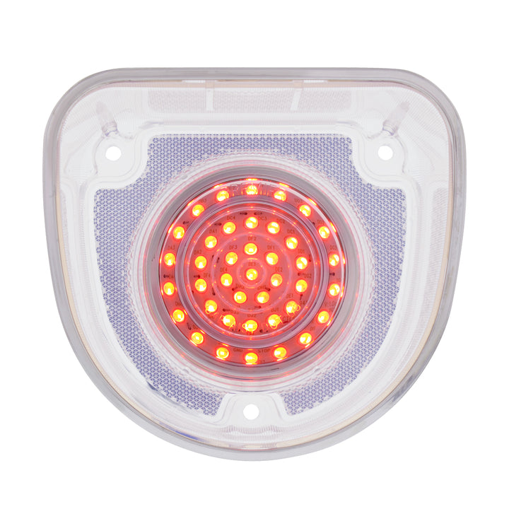 40 LED Tail Light With Stainless Steel Rings For 1968 Chevrolet Caprice/Impala-Clear Lens - View 1