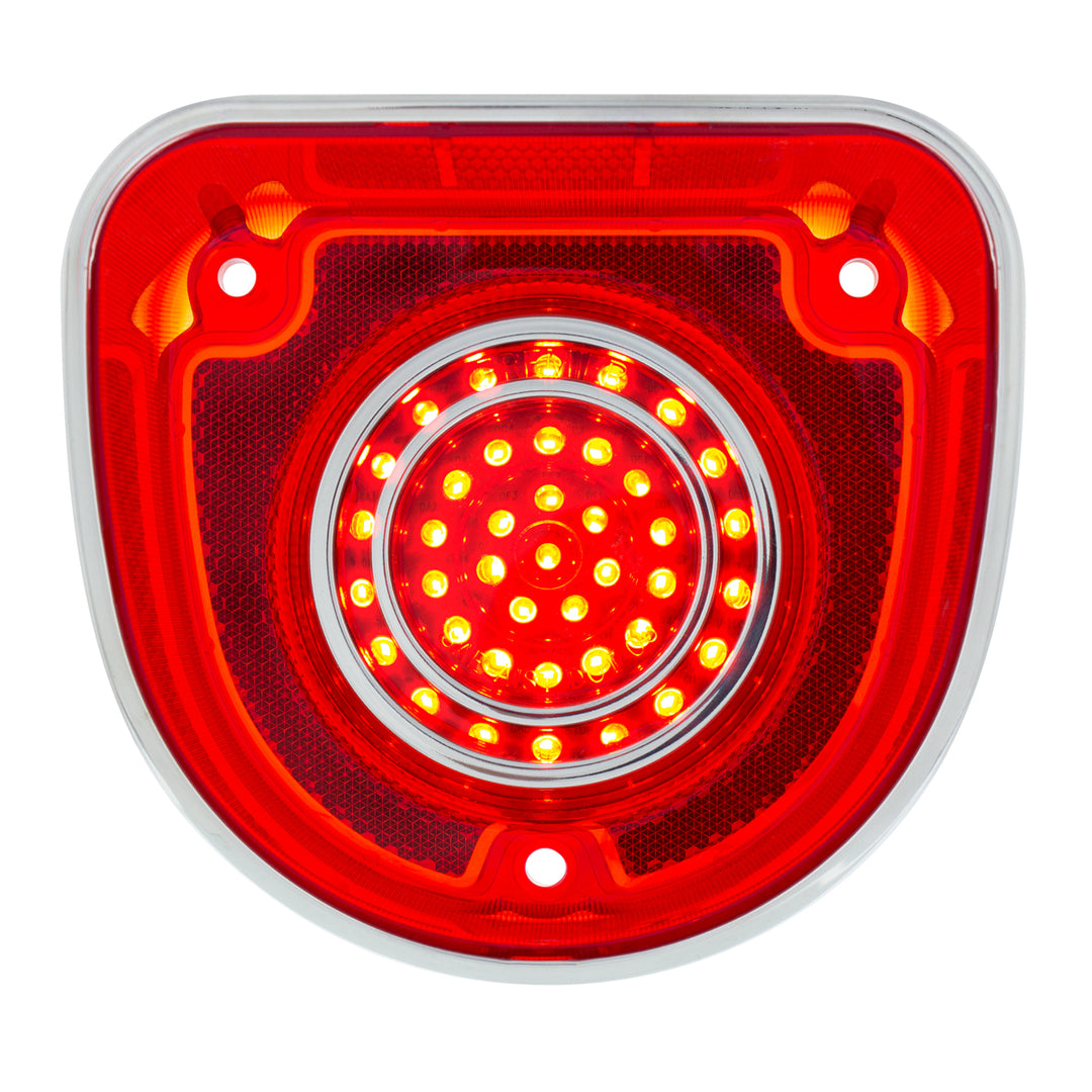 40 LED Tail Light With Stainless Steel Rings For 1968 Chevrolet Caprice/Impala-Red Lens - View 1