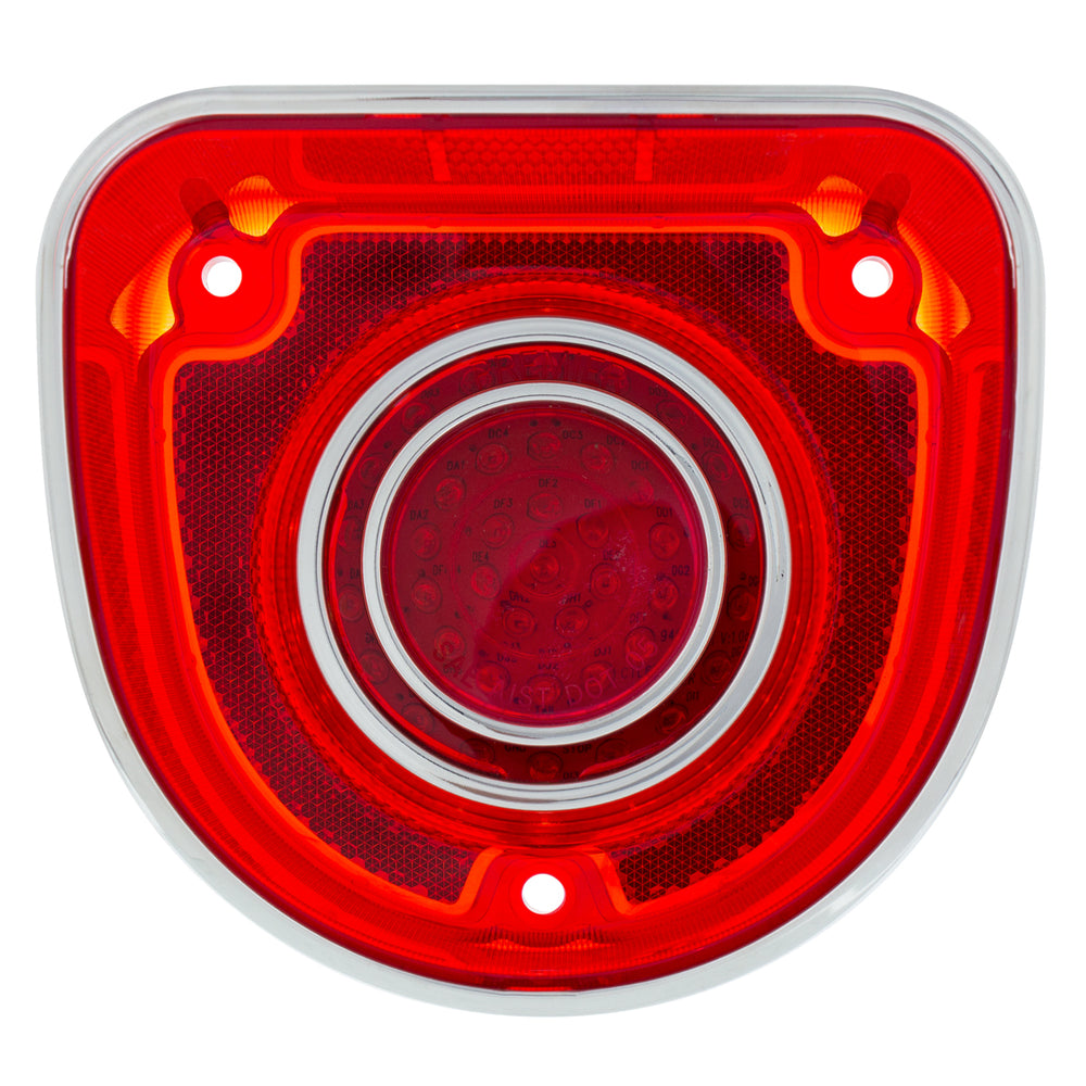 40 LED Tail Light With Stainless Steel Rings For 1968 Chevrolet Caprice/Impala-Red Lens - View 2