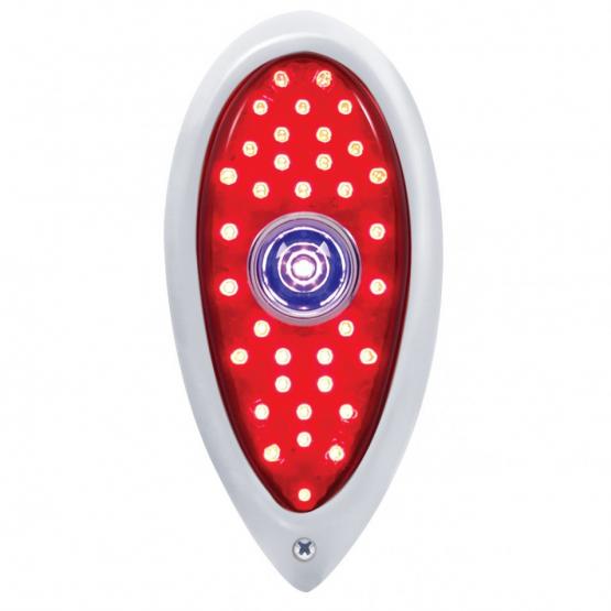 33 LED Tail Light With Blue Dot &amp; Stainless Steel Bezel For 1938-39 Ford Car - View 1