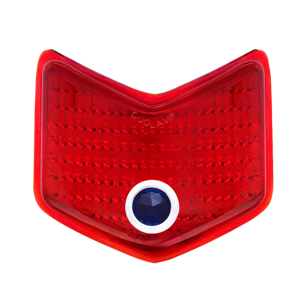 Glass Tail Light Lens With Blue Dot For 1940 Ford Passenger Car - View 1