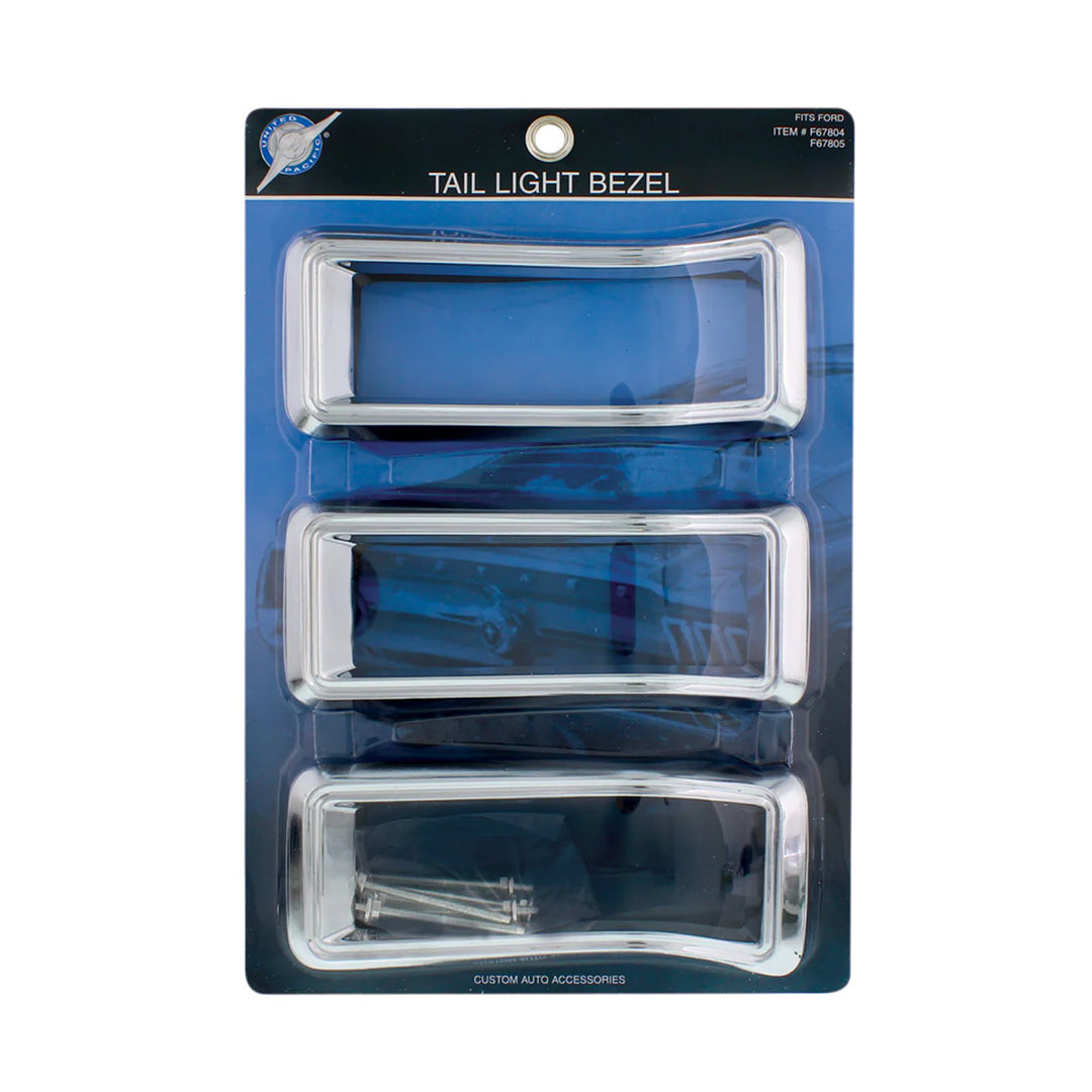 Tail Light Bezels Set For 1967 Ford Mustang (3/Set) - View 4