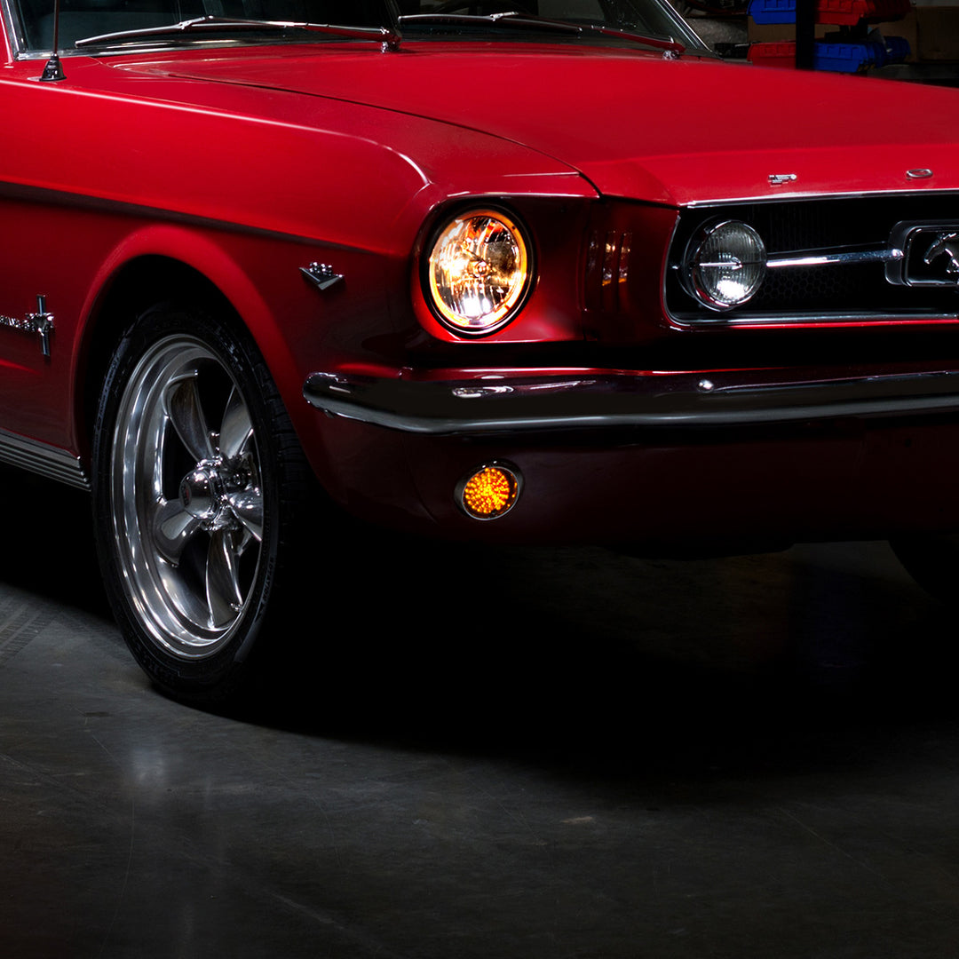 48 Amber LED Turn Signal And Parking Light For 1965-66 Ford Mustang, Amber Lens - View 5