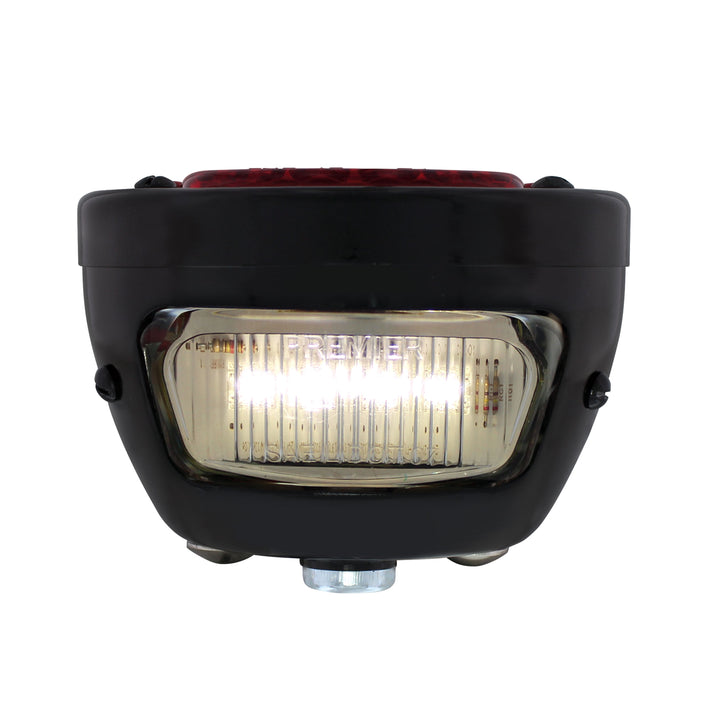 LED 12V Tail Light Assembly With Black Housing &amp; Blue Dot For 1928-31 Model A - L/H - View 2