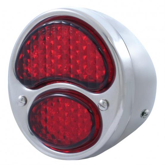 19 LED 12V Polished Stainless Steel Tail Light For 1928-31 Ford Car - R/H - View 1