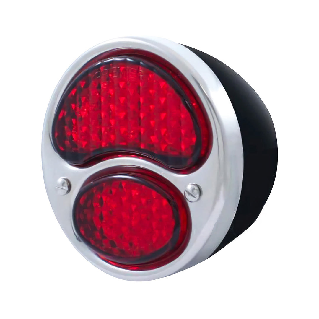 19 LED 12V Tail Light Assembly With Black Housing &amp; SS Rim For 1928-31 Ford Model A - R/H - View 1
