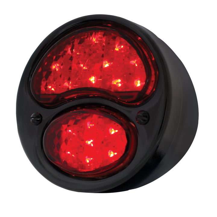19 LED 12V Tail Light Assembly With Black Housing &amp; Black Rim For 1928-31 Ford Model A - R/H - View 1