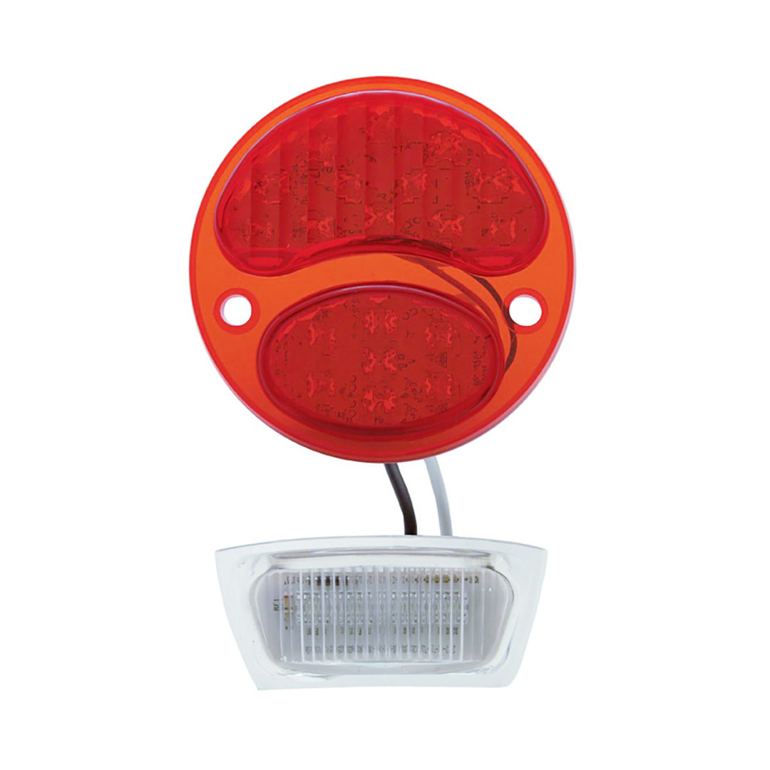 19 LED 6V Tail Light With 4 LED License Plate Light For 1928-31 Ford Model A - L/H, All Red Lens - View 1