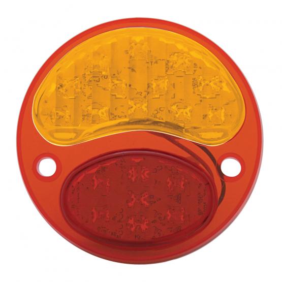 19 LED 12V Tail Light For 1928-31 Ford Model A - R/H, Red &amp; Amber Lens - View 1