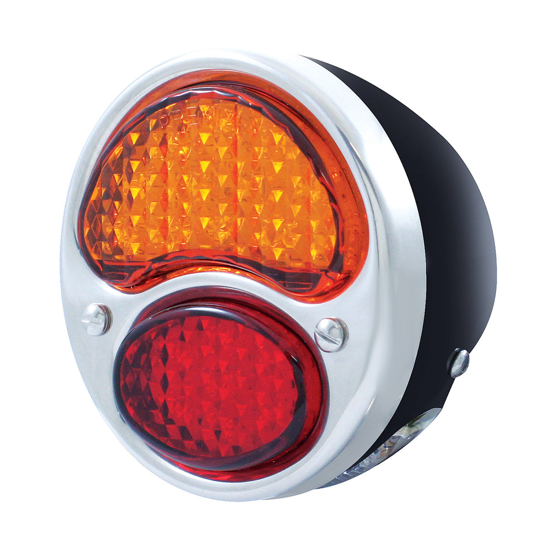 19 LED 6V Tail Light Assembly With 4 LED License Plate Light &amp; Black Housing For 1928-31 Ford Model A - L/H - View 1