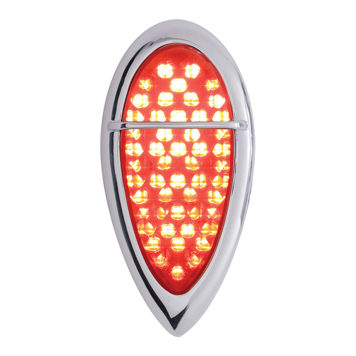 51 LED Tail Light With Flush Mount "Baby Zephyr" Style Bezel For 1938-39 Ford Car - View 1