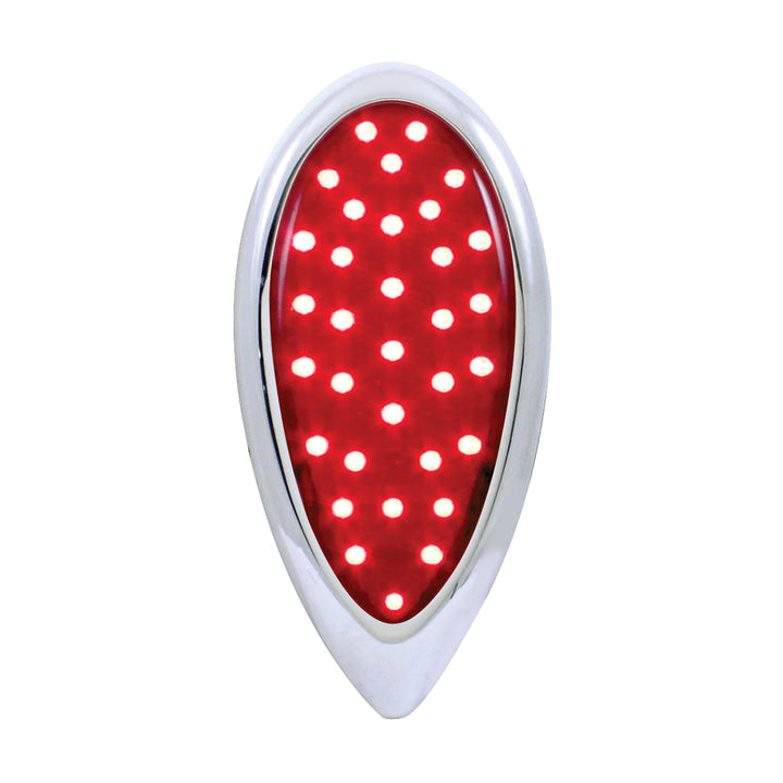 23 LED Tail Light With Chrome Flush Mount Bezel For 1938-39 Ford Car-Red Lens - View 1