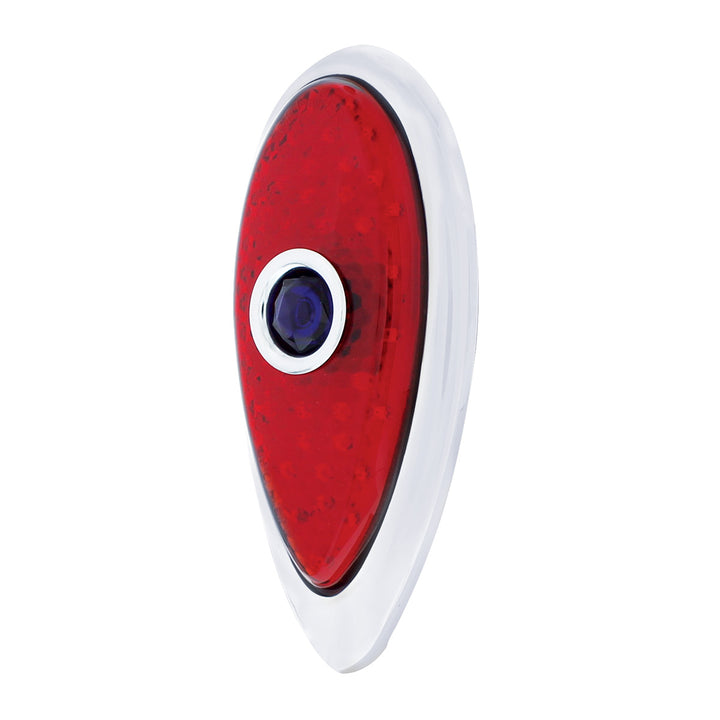 23 LED Tail Light With Chrome Flush Mount Bezel For 1938-39 Ford Car-Red Lens With Blue Dot - View 3