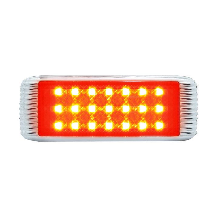 21 LED 1941 Ford Car Stye Tail Light With Chrome Bezel And Flush Mounting Pad - View 1