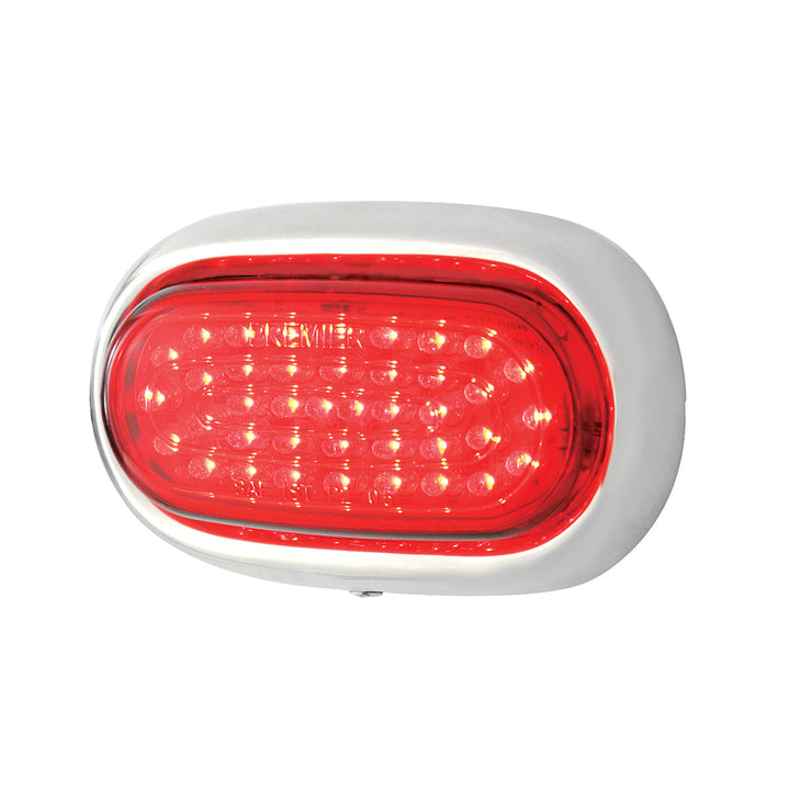 40 LED Chrome Flush Mount Tail Light For 1942-48 Ford Car, Red Lens - View 1