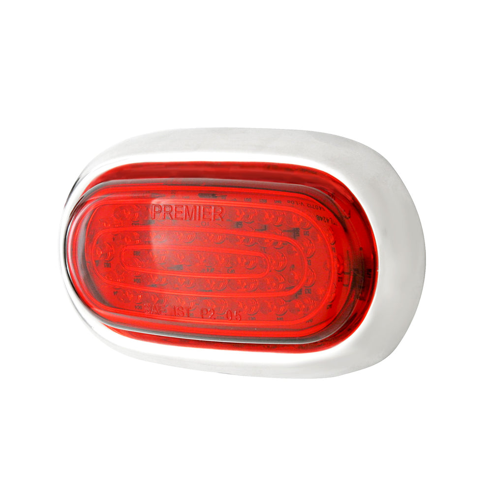 40 LED Chrome Flush Mount Tail Light For 1942-48 Ford Car, Red Lens - View 2