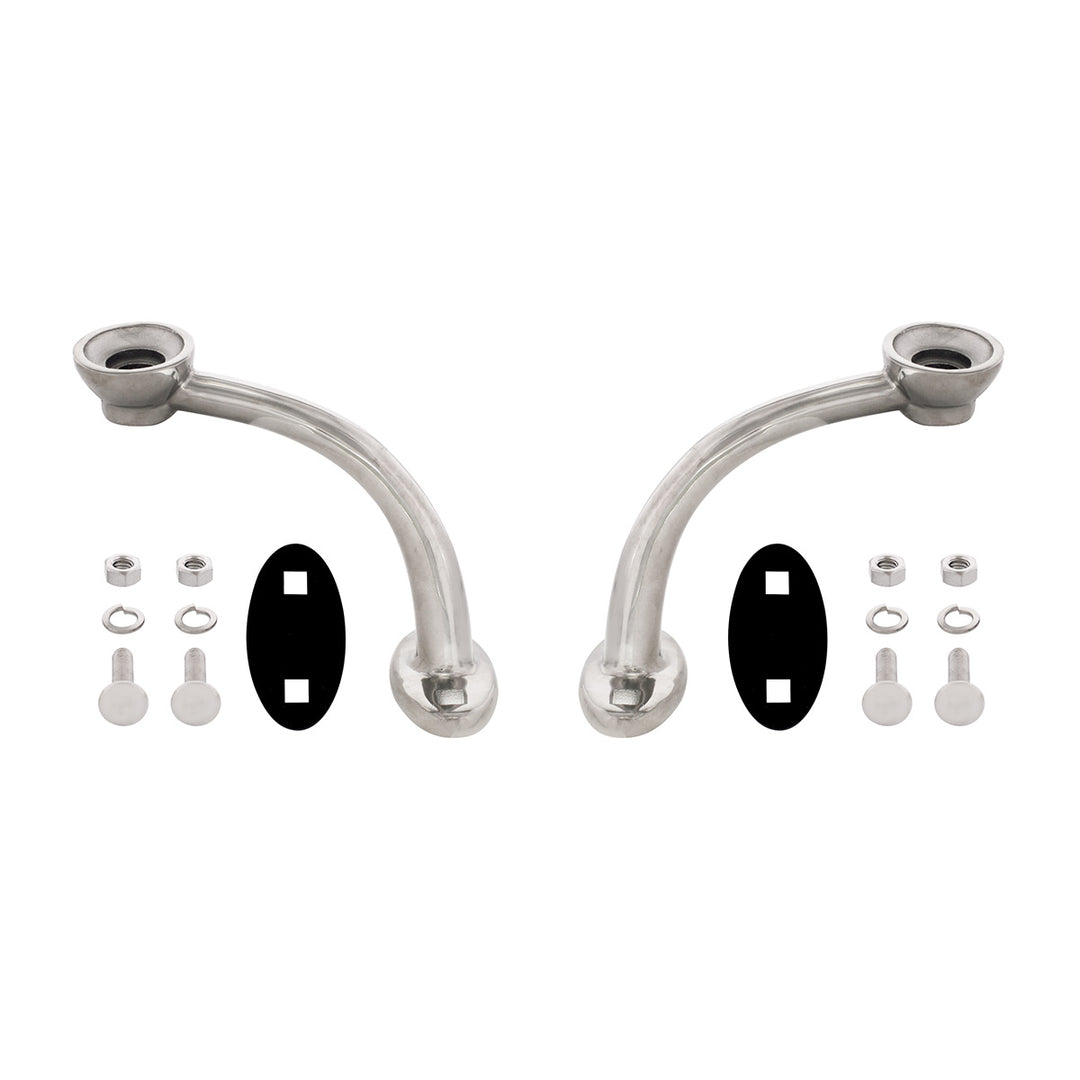 Polished Stainless Steel Hotrod Headlight Stands (Pair) - View 1
