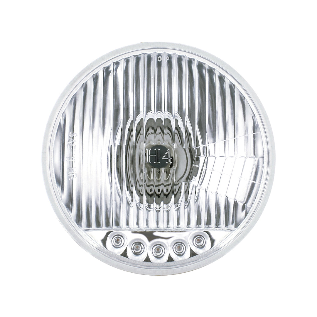 5-3/4" Crystal Halogen Headlight With 5 LED Position Lights - View 3