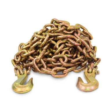 3/8" X 20' G80 CHAIN W/ GRAB HOOKS WLL 7,100 lbs