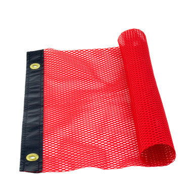 HEAVY DUTY GROMMET WARNING FLAG - RED